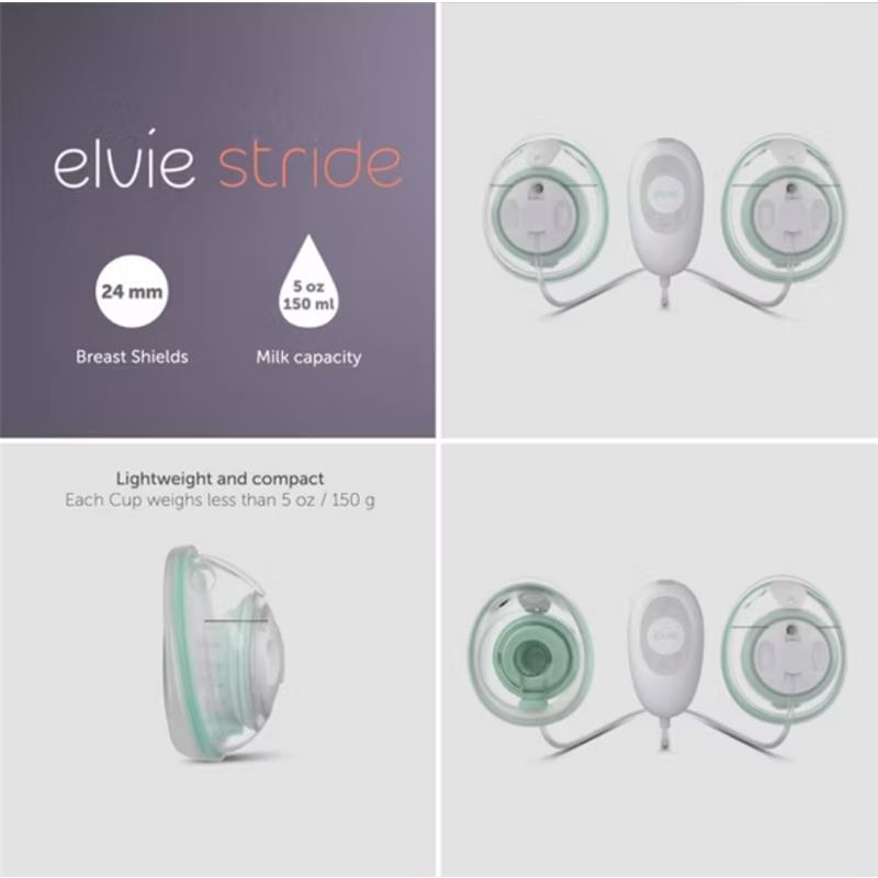 Elvie - Stride Hands Free Double Electric Breast Pump Image 4