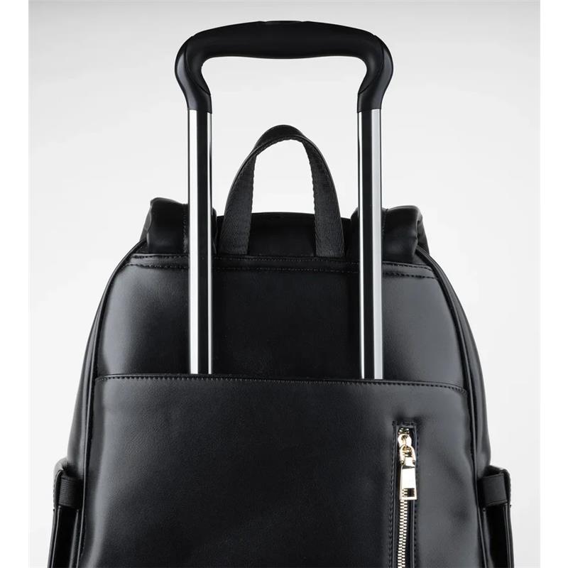 black leather backpack tumblr Elara Vegan Leather Mom Bag – Stylish & Spacious