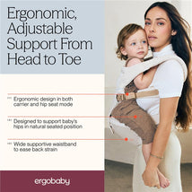 Ergobaby Alta Hip Seat Baby Carrier for Babies & Toddlers, Natural Beige Image 2