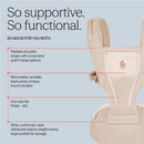 Ergobaby Alta Hip Seat Baby Carrier for Babies & Toddlers, Natural Beige Image 4