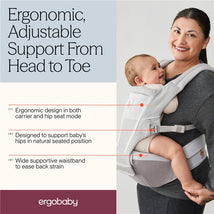 Ergobaby Alta Hip Seat Baby Carrier for Babies and Toddlers, Pearl Grey Image 2