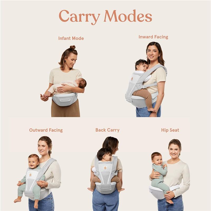 Ergobaby Alta Hip Seat Baby Carrier for Babies & Toddlers, Pink Quartz Image 3
