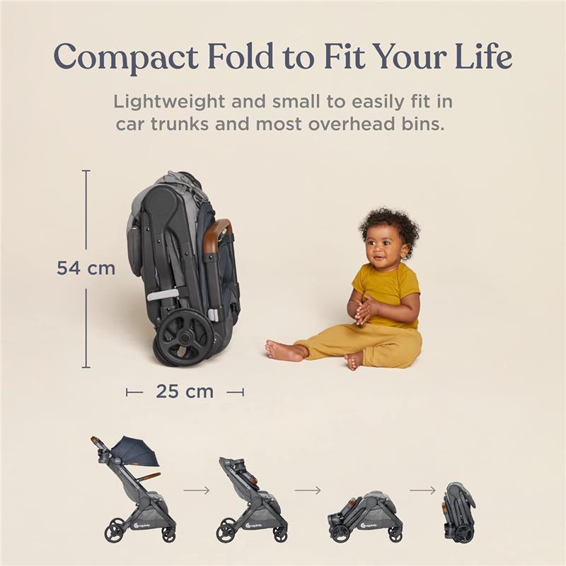Ergobaby Metro+ Deluxe Compact Stroller, Empire State Green Image 6