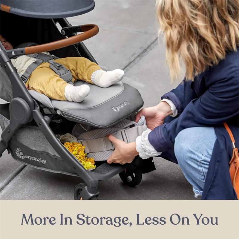 Ergobaby Metro+ Deluxe Compact Baby Stroller, London Grey Image 5