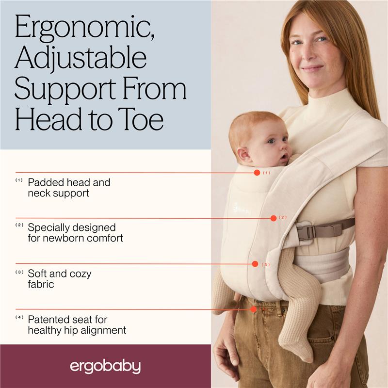 ergobaby embrace newborn carrier - cream Ergobaby Embrace Newborn Baby Carrier, Cream
