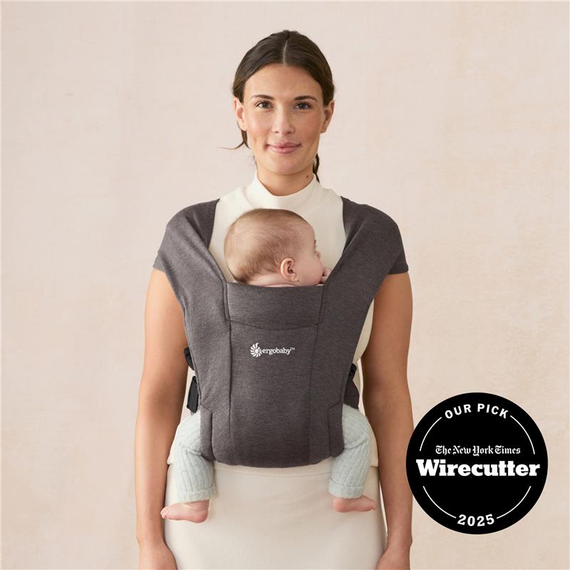 Ergobaby Embrace Newborn Baby Carrier, Heather Grey Image 3