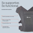 Ergobaby Embrace Newborn Baby Carrier, Heather Grey Image 5