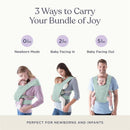 Ergobaby Embrace Newborn Baby Carrier for Infants, Jade Green Image 4
