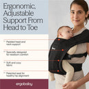 Ergobaby Embrace Newborn Baby Carrier, Pure Black Image 4
