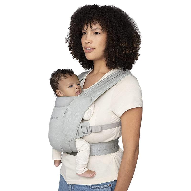 Ergobaby - Embrace Baby Carrier Soft Air Mesh, Soft Grey Image 1