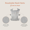 Ergobaby - Embrace Baby Carrier Soft Air Mesh, Soft Grey Image 3