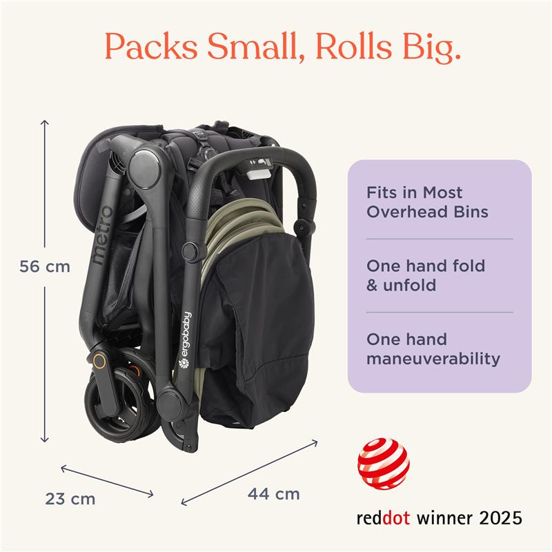 Ergobaby Metro All in One Compact Baby Stroller, Lightweight Trave