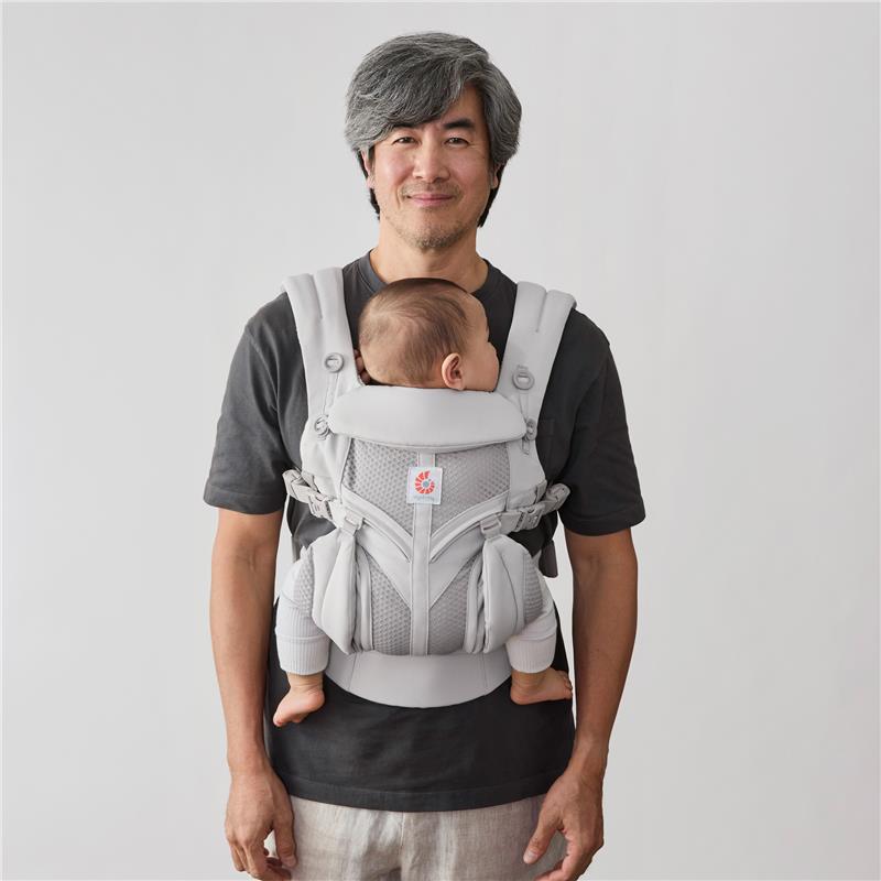 ergobaby carrier backpack Ergobaby Baby CARRIER: Omni 360 Cool Air Mesh Pearl Grey