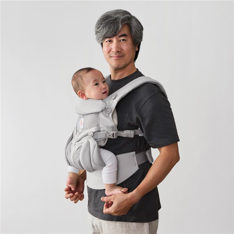 ergobaby 360 infant carrier Ergobaby Baby CARRIER: Omni 360 Cool Air Mesh Pearl Grey