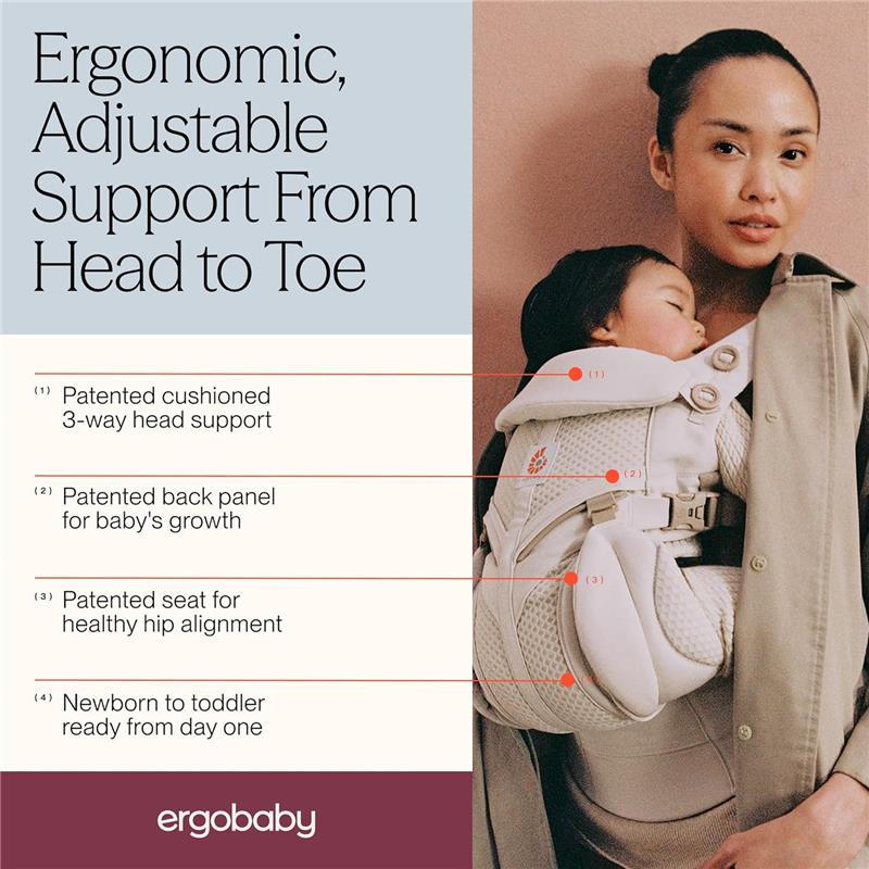 Ergobaby Omni Classic Baby Carrier, Pure Black Image 9