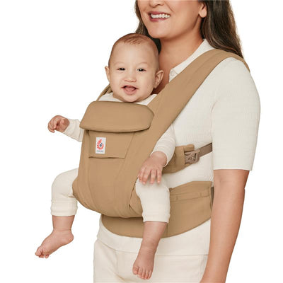 Ergobaby - Omni Deluxe All Carry Positions Breathable Cotton Baby Carrier with Enhanced Lumbar Support, Camel Image 1