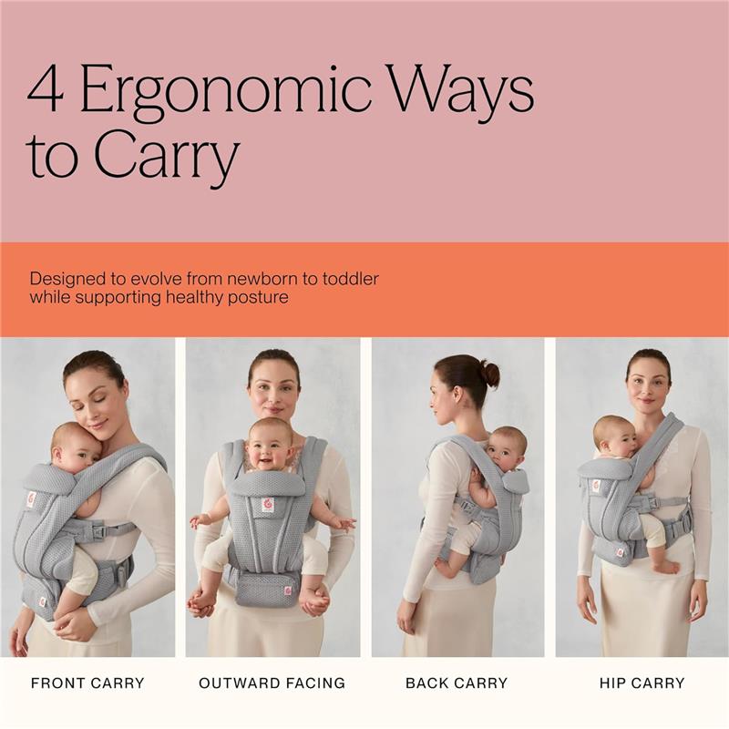 Ergobaby Omni Deluxe Baby Carrier for Newborn to Toddlers, Camel Cotton Image 5