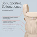 Ergobaby Omni Deluxe Baby Carrier for Newborn to Toddlers, Camel Cotton Image 6