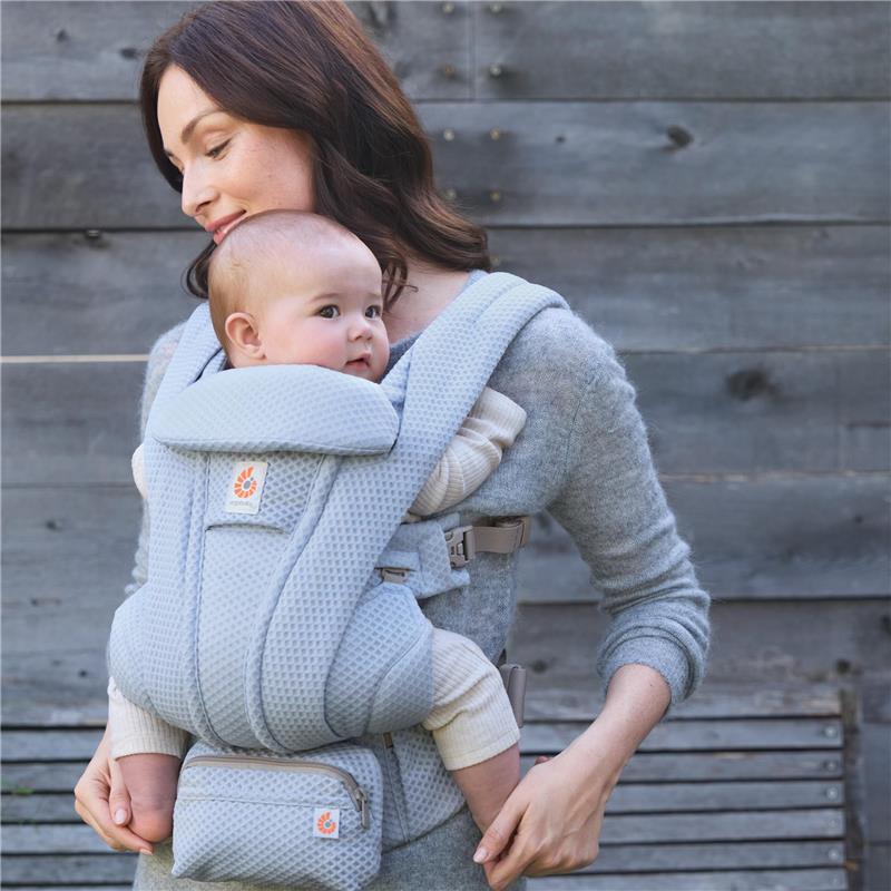 ergobaby blue carrier Ergobaby Omni Deluxe Mesh Baby Carrier for Newborn to Toddlers, Serene Blue