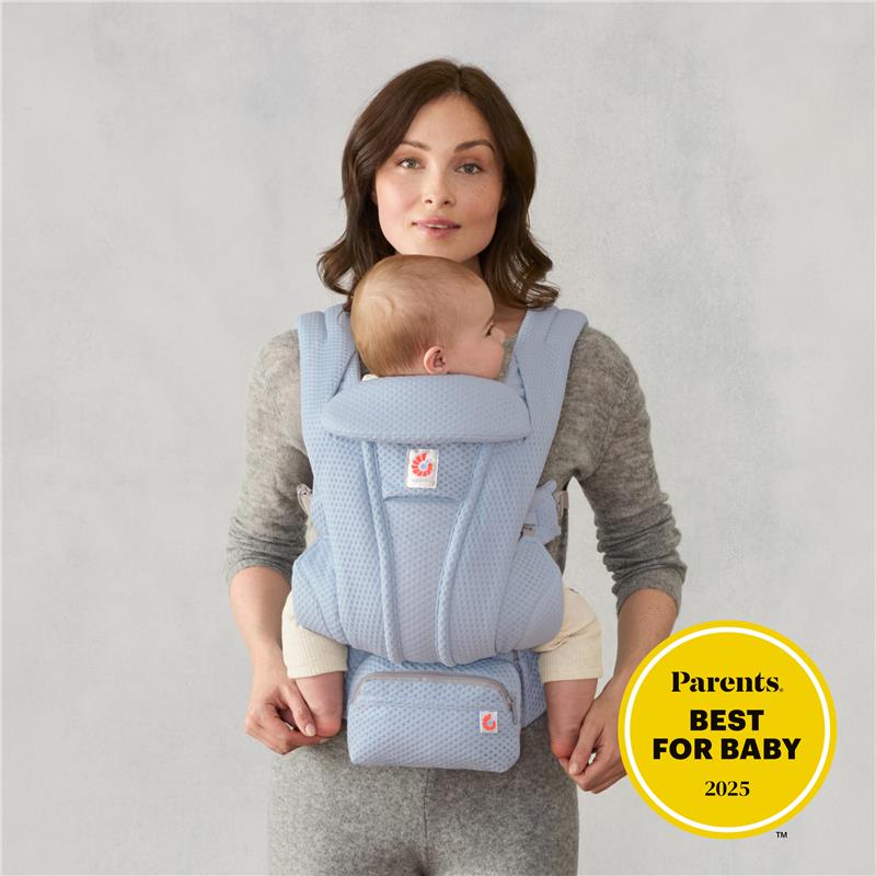 best baby carrier ergobaby Ergobaby Omni Deluxe Mesh Baby Carrier for Newborn to Toddlers, Serene Blue