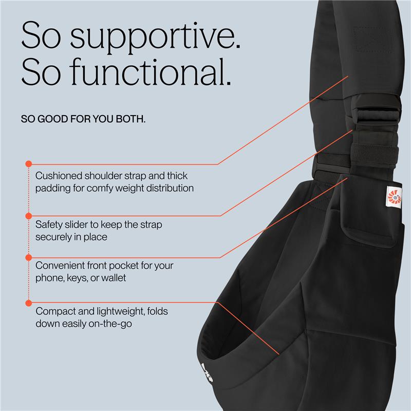 Ergobaby Upsie Sling Baby Carrier for Babies and Toddlers, Onyx Black Image 5