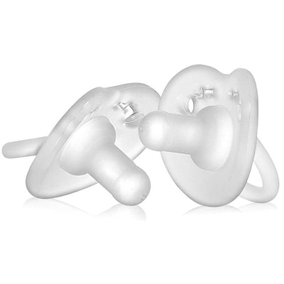 Evenflo Feeding 2Pk Balance+ Cylindrical Clear Pacifier 0/6M Image 1