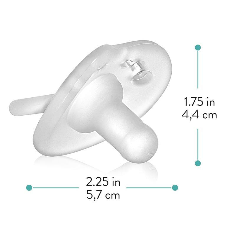 Evenflo Feeding 2Pk Balance+ Cylindrical Clear Pacifier 0/6M Image 4