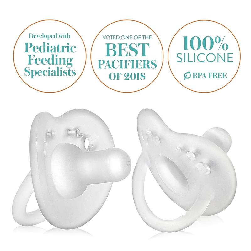 Evenflo Feeding 2Pk Balance+ Cylindrical Clear Pacifier 0/6M Image 6