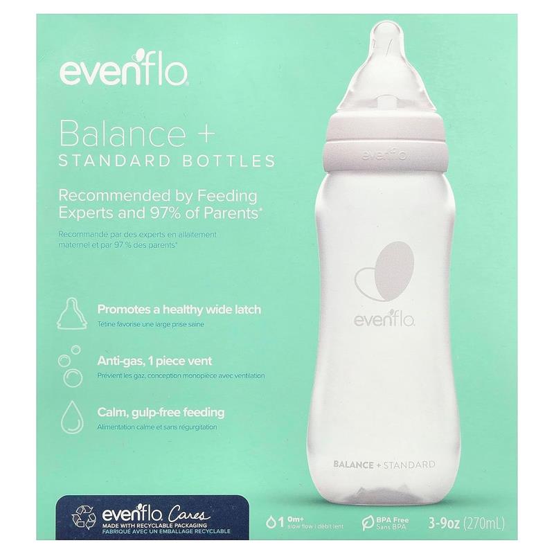 Evenflo Feeding 3Pk Balance + Standard Bottles, 9 Oz Image 3