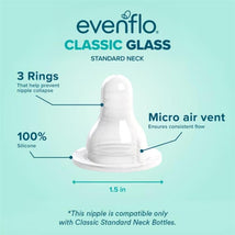 Evenflo Feeding 3Pk Classic Glass Bottles, 8 Oz Image 2