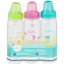 Evenflo Feeding 3Pk Classic Prints Bottles, 8 Oz Image 1