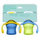 Evenflo Feeding 5 Oz Balance Sippy Cups, 2Pk for Babies 6M+, Blue & Green Image 2