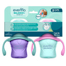 Evenflo Feeding 5 Oz Balance Sippy Cups, 2Pk for Babies 6M+, Pink & Purple Image 1
