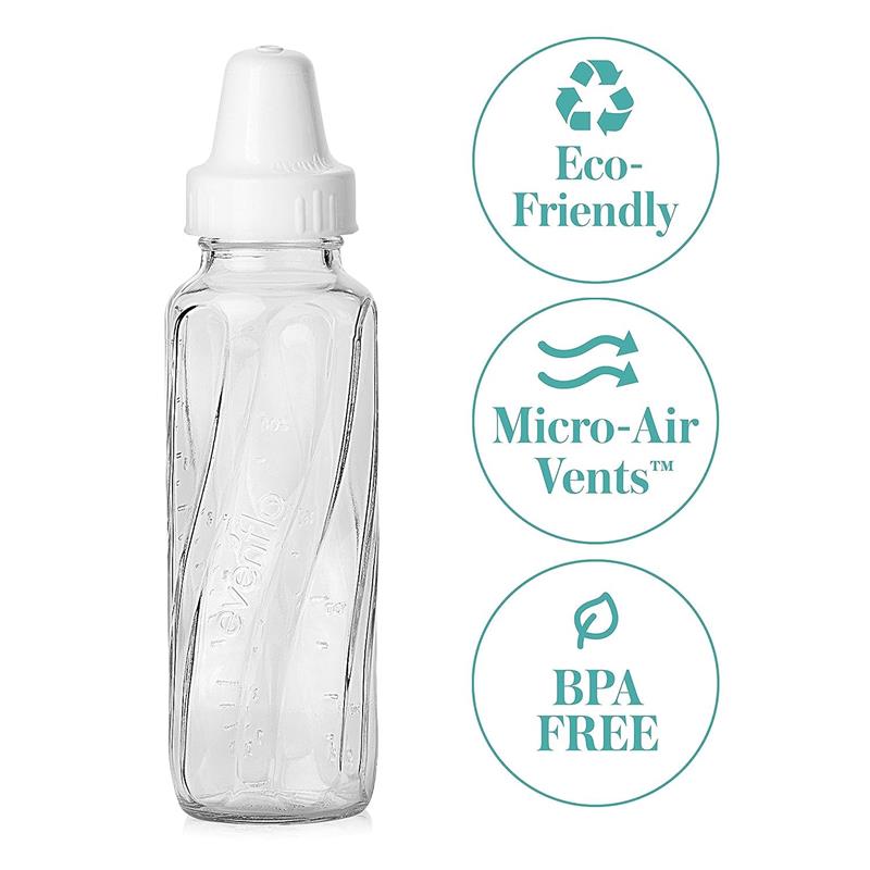 Evenflo Feeding 6Pk Classic Glass Bottles, 8 Oz Image 4
