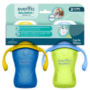 Evenflo Feeding 9? Oz Baby Sippy Cups 2Pk Balance Cups, Blue & Green Image 1