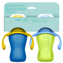 Evenflo Feeding 9? Oz Baby Sippy Cups 2Pk Balance Cups, Blue & Green Image 2