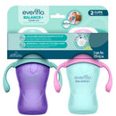 Evenflo Feeding 9? Oz Baby Sippy Cups 2Pk Balance Cups, Pink & Purple Image 1