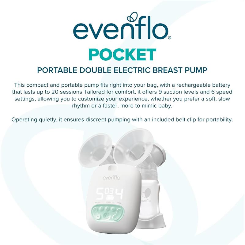 Evenflo Feeding Pocket Portable Double Electric Breast Pump Image 7