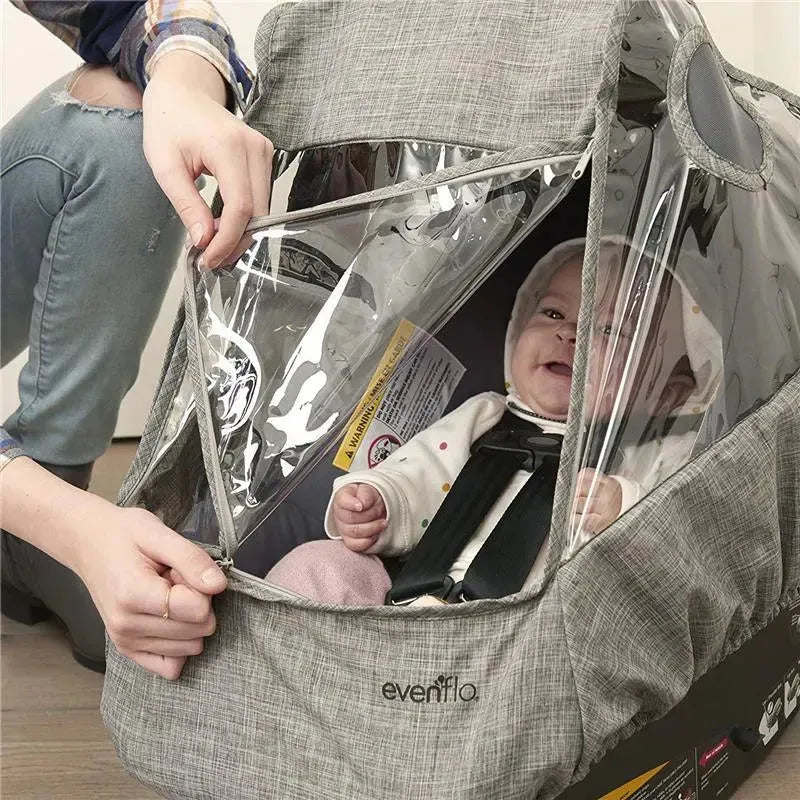 evenflo baby carrier Evenflo Infant Car Seat Weather Shield, Rain Cover, Ventilated Panels (Gray Melange)