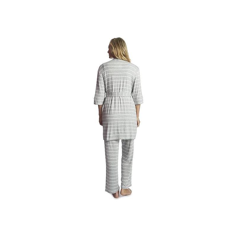 Everly Grey - 3Pk Analise Maternity & Nursing PJ Pant Set for Mom, Heather Grey Image 6