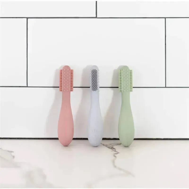 Ezpz - Baby-Led™ Toothbrush + Sensory Tongue Depressor Dual Pack, Sage Image 2