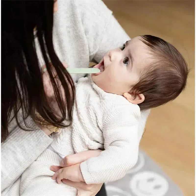 Ezpz - Baby-Led™ Toothbrush + Sensory Tongue Depressor Dual Pack, Sage Image 7