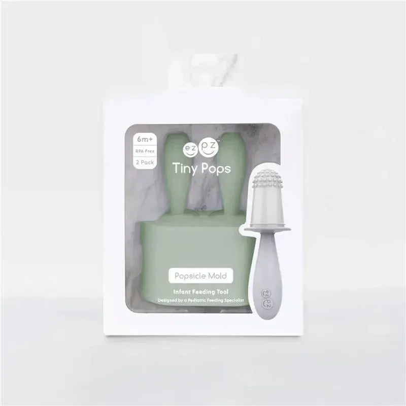Ezpz - Tiny Popsicle Mold Set with Wands, Sage Green Image 4