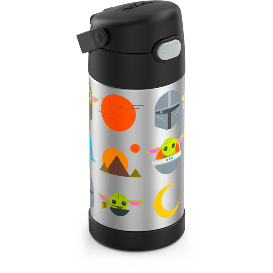 Thermos - Stainless Steel Insulated 12 Oz Straw Bottle, Mandalorian