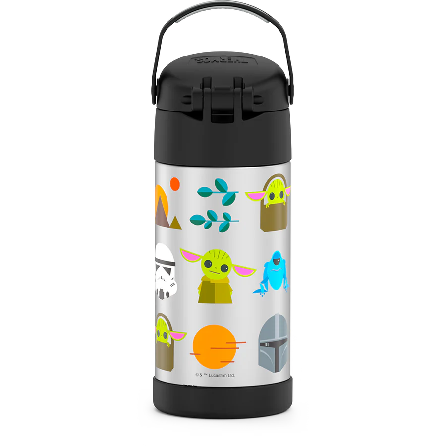 Thermos - Stainless Steel Insulated 12 Oz Straw Bottle, Mandalorian