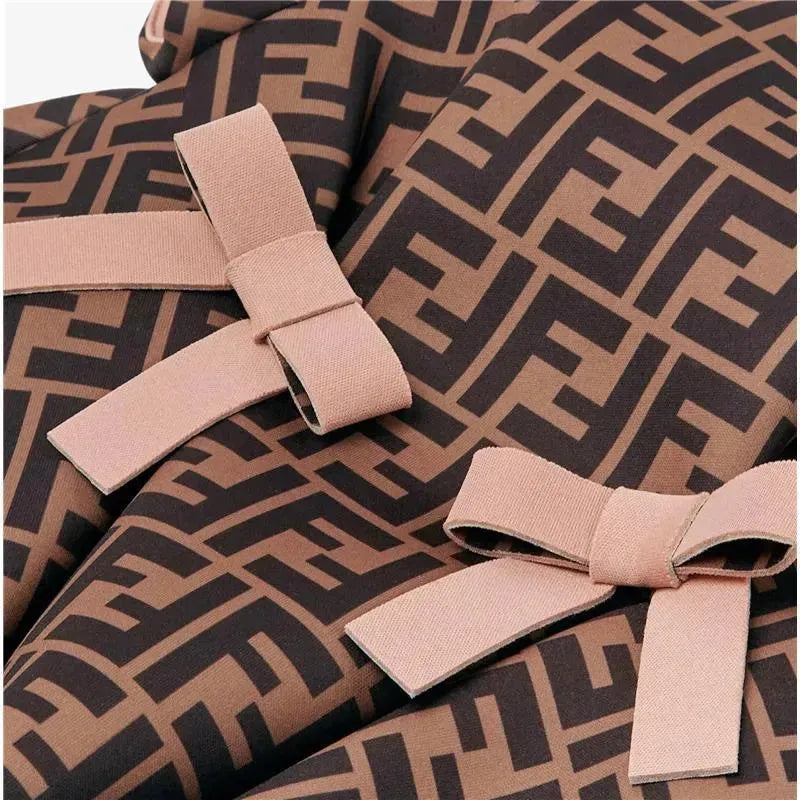 Fendi Kids FF-logo Dress Brown Fendi Kids FF-logo Dress Brown