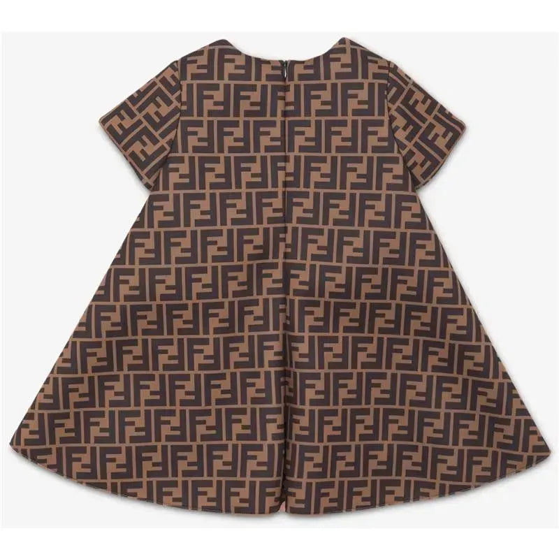 Fendi Kids FF-logo Dress Brown Fendi Kids FF-logo Dress Brown