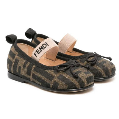 Fendi Baby - Girl Ff Alover Bow Ballerina Shoe Image 1