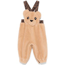 Fendi Baby - Short Sleeve Romper With Logo Beige Image 1