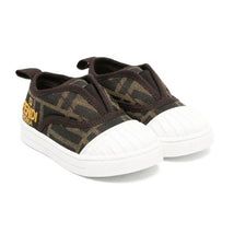 Fendi Baby - Tobacco Jacquard Junior Sneakers for First Steps Image 1